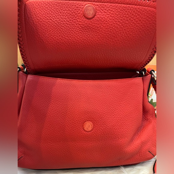 MCM Whipstitch Trim Leather Crossbody Bag with removable and adjustable strap. - Picture 4 of 13